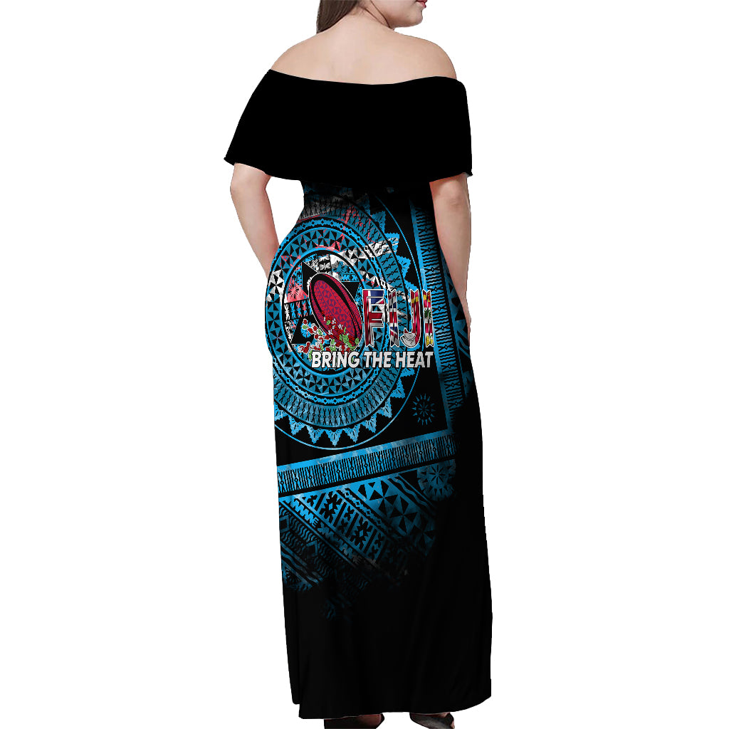 Fiji Rugby Off Shoulder Maxi Dress Bring The Heat - Wonder Print Shop