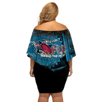 Fiji Rugby Off Shoulder Short Dress Bring The Heat - Wonder Print Shop