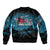 Fiji Rugby Sleeve Zip Bomber Jacket Bring The Heat - Wonder Print Shop