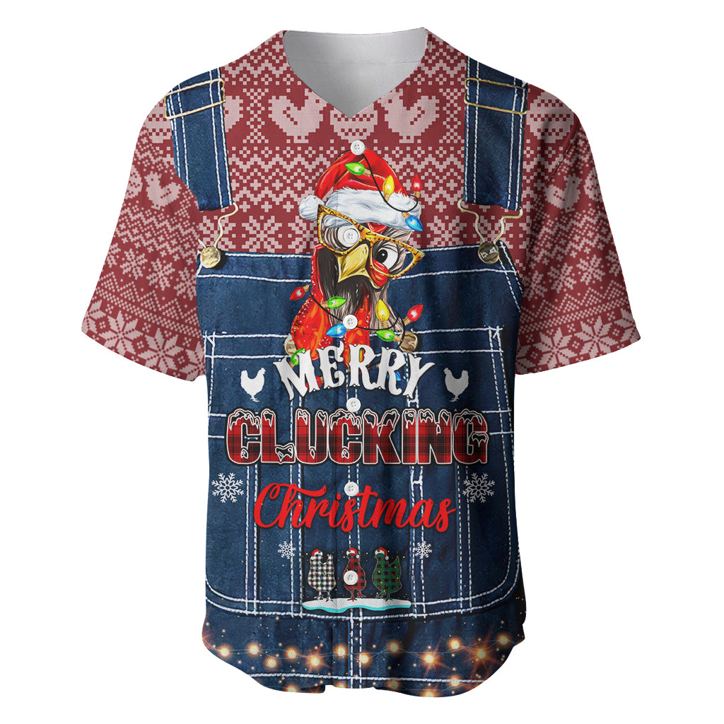 Merry Clucking Christmas Baseball Jersey Chicken Santa Hat - Wonder Print Shop