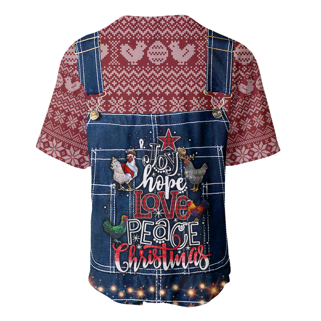 Merry Clucking Christmas Baseball Jersey Chicken Santa Hat - Wonder Print Shop