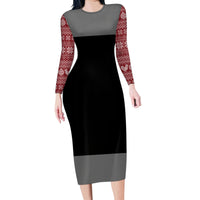 Merry Clucking Christmas Family Matching Long Sleeve Bodycon Dress and Hawaiian Shirt Chicken Santa Hat - Wonder Print Shop