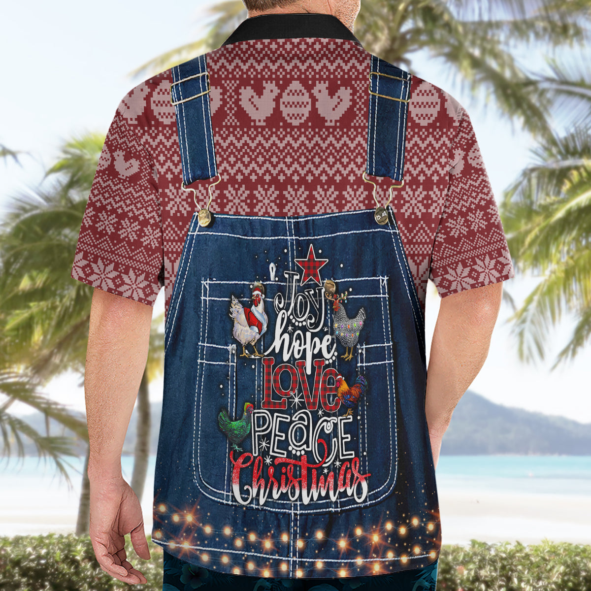 Merry Clucking Christmas Hawaiian Shirt Chicken Santa Hat - Wonder Print Shop