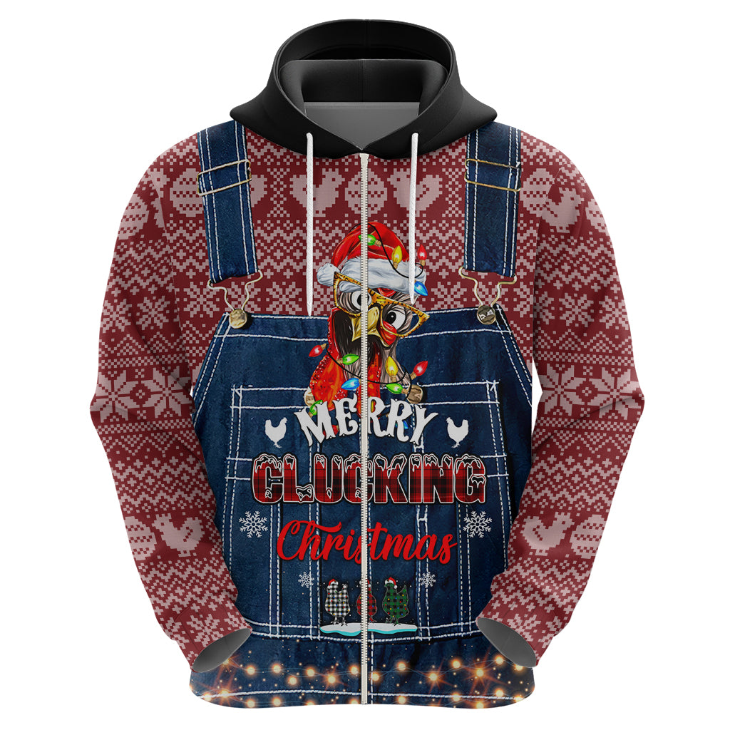 Merry Clucking Christmas Hoodie Chicken Santa Hat - Wonder Print Shop