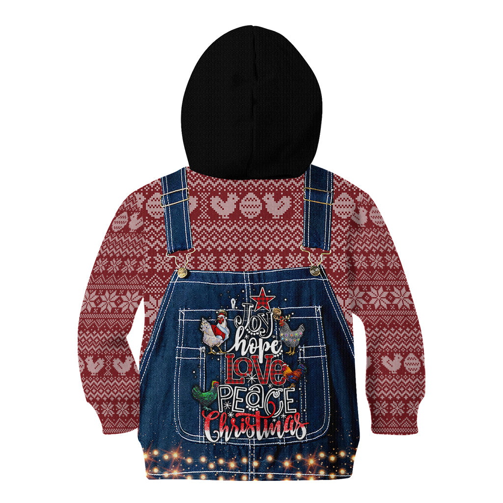 Merry Clucking Christmas Kid Hoodie Chicken Santa Hat - Wonder Print Shop