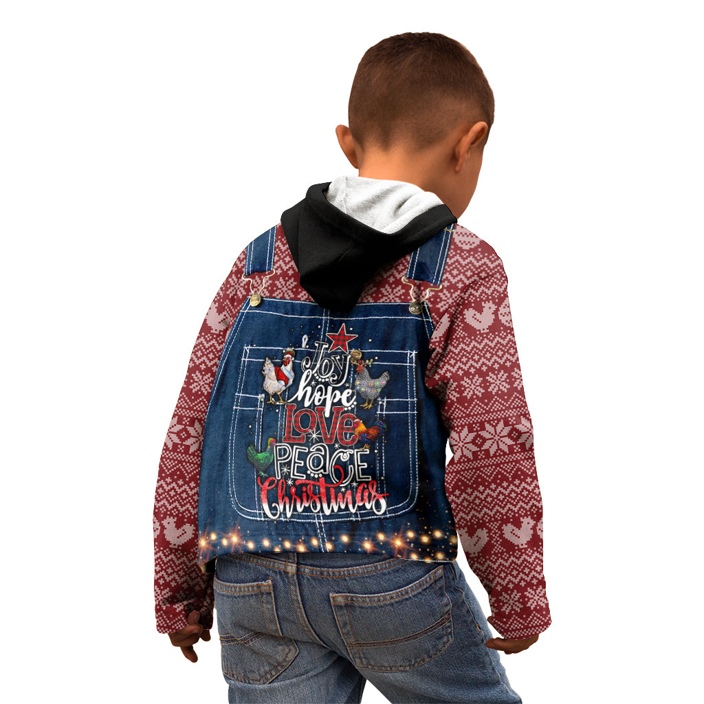 Merry Clucking Christmas Kid Hoodie Chicken Santa Hat - Wonder Print Shop