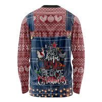 Merry Clucking Christmas Long Sleeve Shirt Chicken Santa Hat - Wonder Print Shop