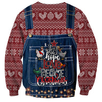 Merry Clucking Christmas Sweatshirt Chicken Santa Hat - Wonder Print Shop