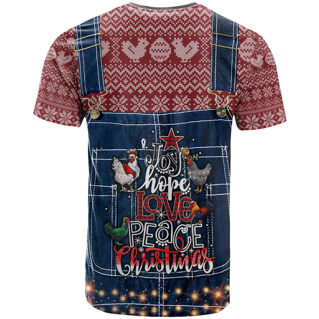 Merry Clucking Christmas T Shirt Chicken Santa Hat - Wonder Print Shop
