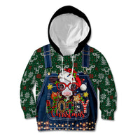Mooey Christmas Kid Hoodie Cow Santa Hat - Wonder Print Shop