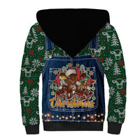 Mooey Christmas Sherpa Hoodie Cow Santa Hat - Wonder Print Shop