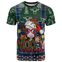 Mooey Christmas T Shirt Cow Santa Hat - Wonder Print Shop