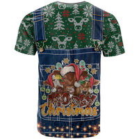 Mooey Christmas T Shirt Cow Santa Hat - Wonder Print Shop