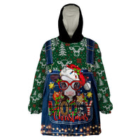 Mooey Christmas Wearable Blanket Hoodie Cow Santa Hat - Wonder Print Shop