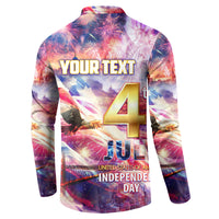 Custom 4th Of July Independence Day American Button Sweatshirt - Wonder Print Shop