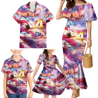Custom 4th Of July Independence Day American Family Matching Mermaid Dress and Hawaiian Shirt - Wonder Print Shop