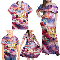 Custom 4th Of July Independence Day American Family Matching Off Shoulder Maxi Dress and Hawaiian Shirt - Wonder Print Shop