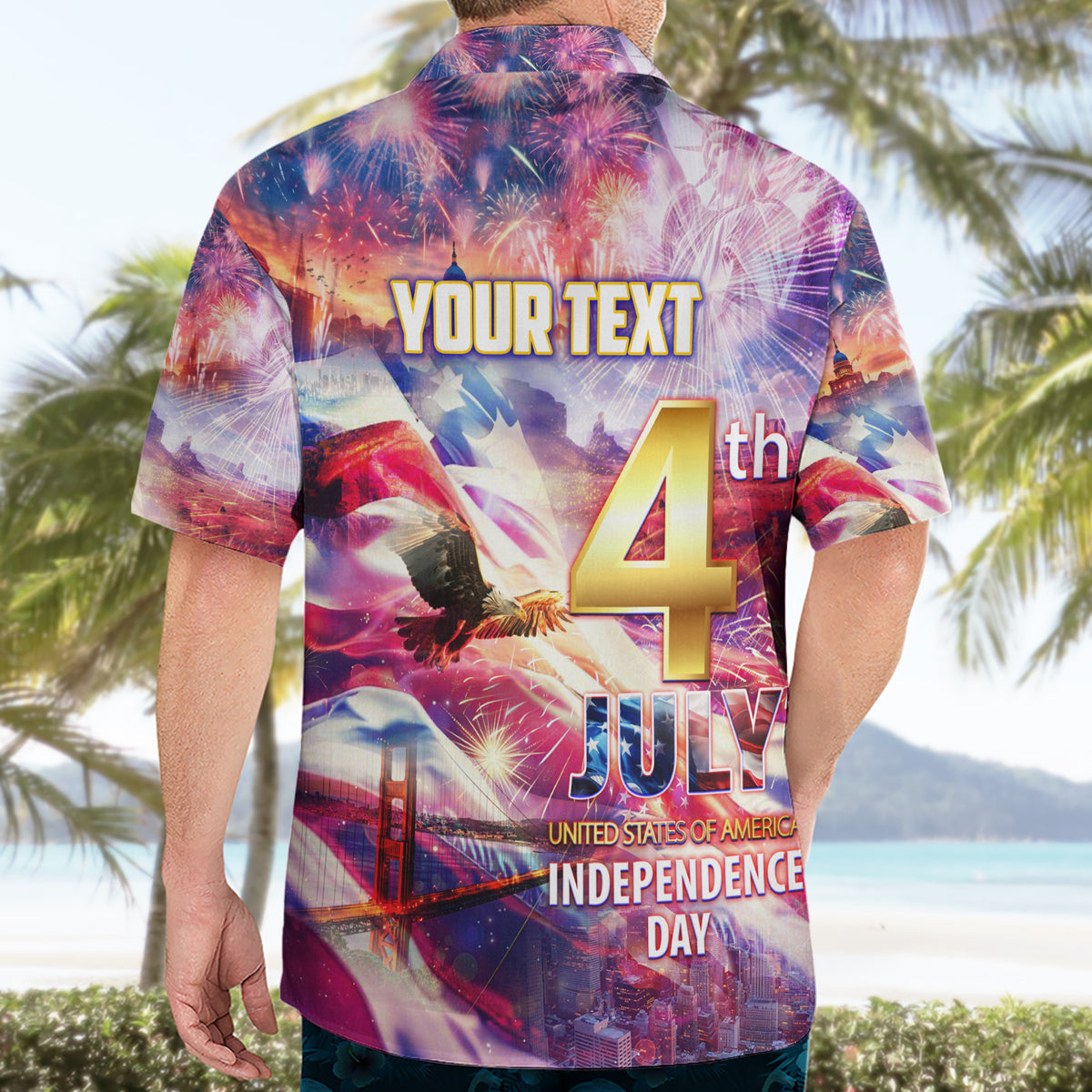 Custom 4th Of July Independence Day American Hawaiian Shirt - Wonder Print Shop