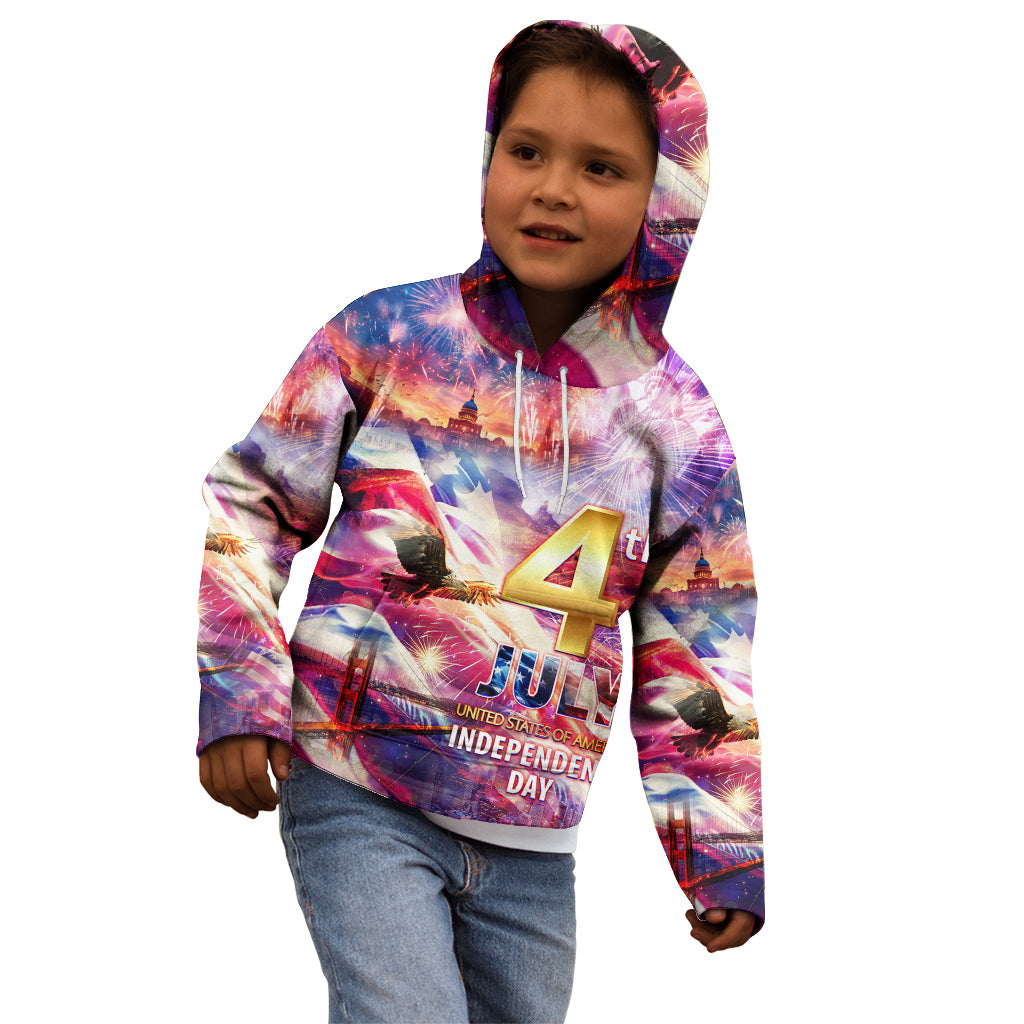 Custom 4th Of July Independence Day American Kid Hoodie - Wonder Print Shop