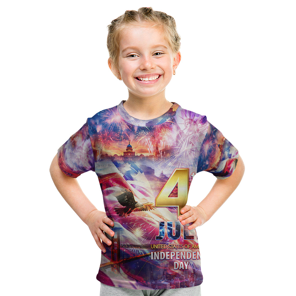 Custom 4th Of July Independence Day American Kid T Shirt - Wonder Print Shop