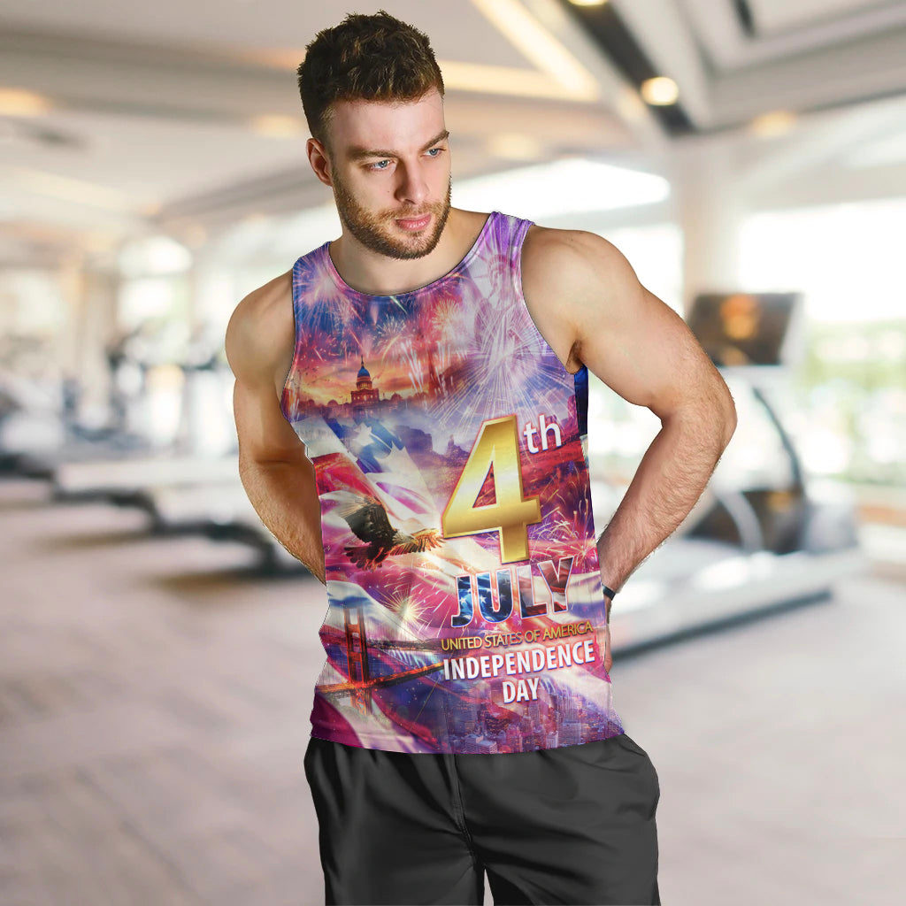Custom 4th Of July Independence Day American Men Tank Top - Wonder Print Shop