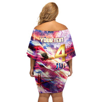Custom 4th Of July Independence Day American Off Shoulder Short Dress - Wonder Print Shop