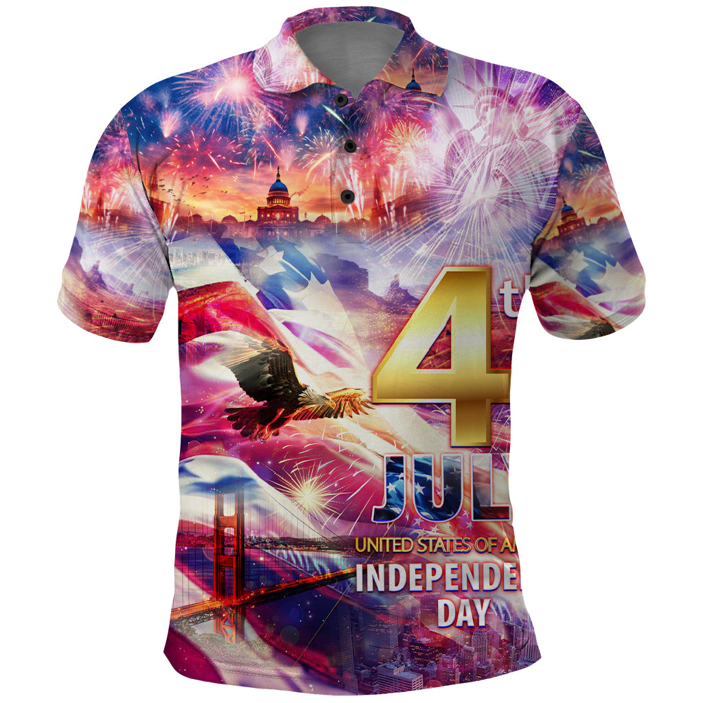 Custom 4th Of July Independence Day American Polo Shirt