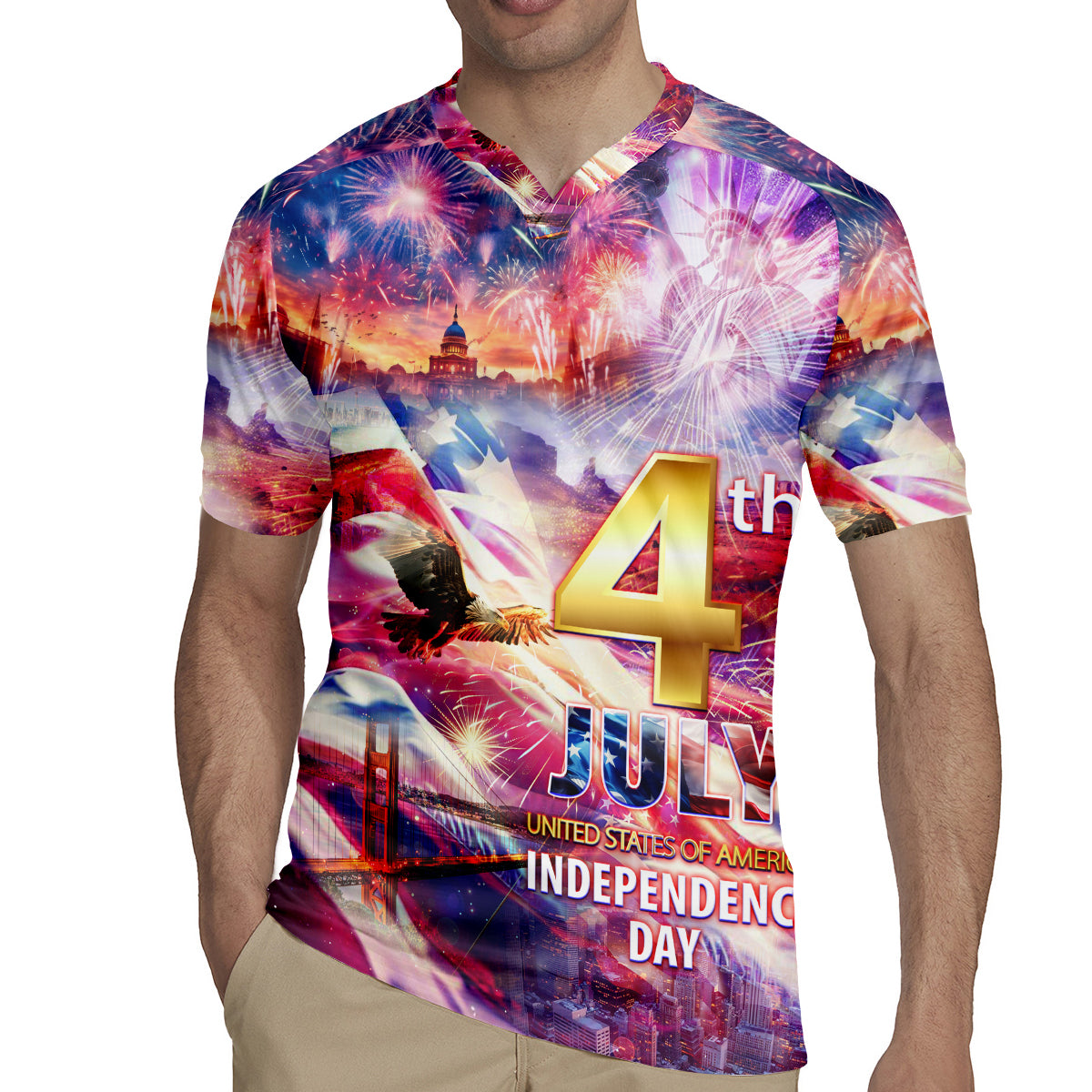 Custom 4th Of July Independence Day American Rugby Jersey - Wonder Print Shop