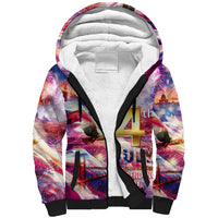 Custom 4th Of July Independence Day American Sherpa Hoodie - Wonder Print Shop