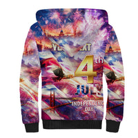 Custom 4th Of July Independence Day American Sherpa Hoodie - Wonder Print Shop