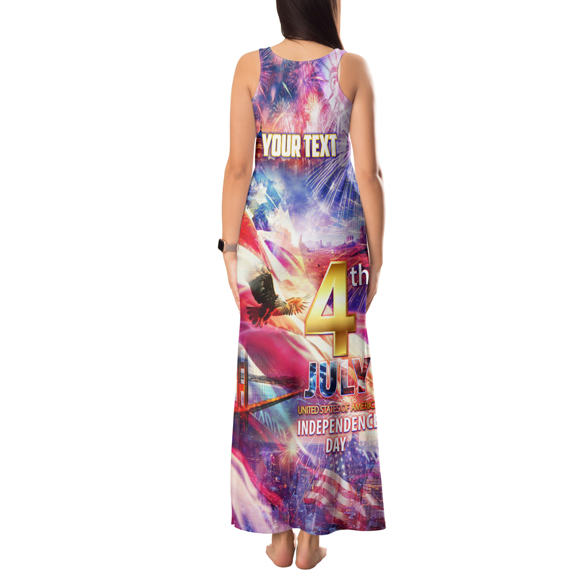 Custom 4th Of July Independence Day American Tank Maxi Dress - Wonder Print Shop