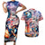 Personalized American Independence Day Couples Matching Short Sleeve Bodycon Dress and Hawaiian Shirt 4th of July Statue of Liberty - Wonder Print Shop
