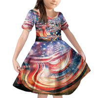 Personalized American Independence Day Family Matching Mermaid Dress and Hawaiian Shirt 4th of July Statue of Liberty - Wonder Print Shop