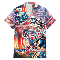 Personalized American Independence Day Family Matching Mermaid Dress and Hawaiian Shirt 4th of July Statue of Liberty - Wonder Print Shop