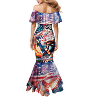 Personalized American Independence Day Family Matching Mermaid Dress and Hawaiian Shirt 4th of July Statue of Liberty - Wonder Print Shop