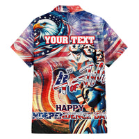 Personalized American Independence Day Family Matching Puletasi and Hawaiian Shirt 4th of July Statue of Liberty - Wonder Print Shop