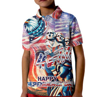 Personalized American Independence Day Kid Polo Shirt 4th of July Statue of Liberty - Wonder Print Shop