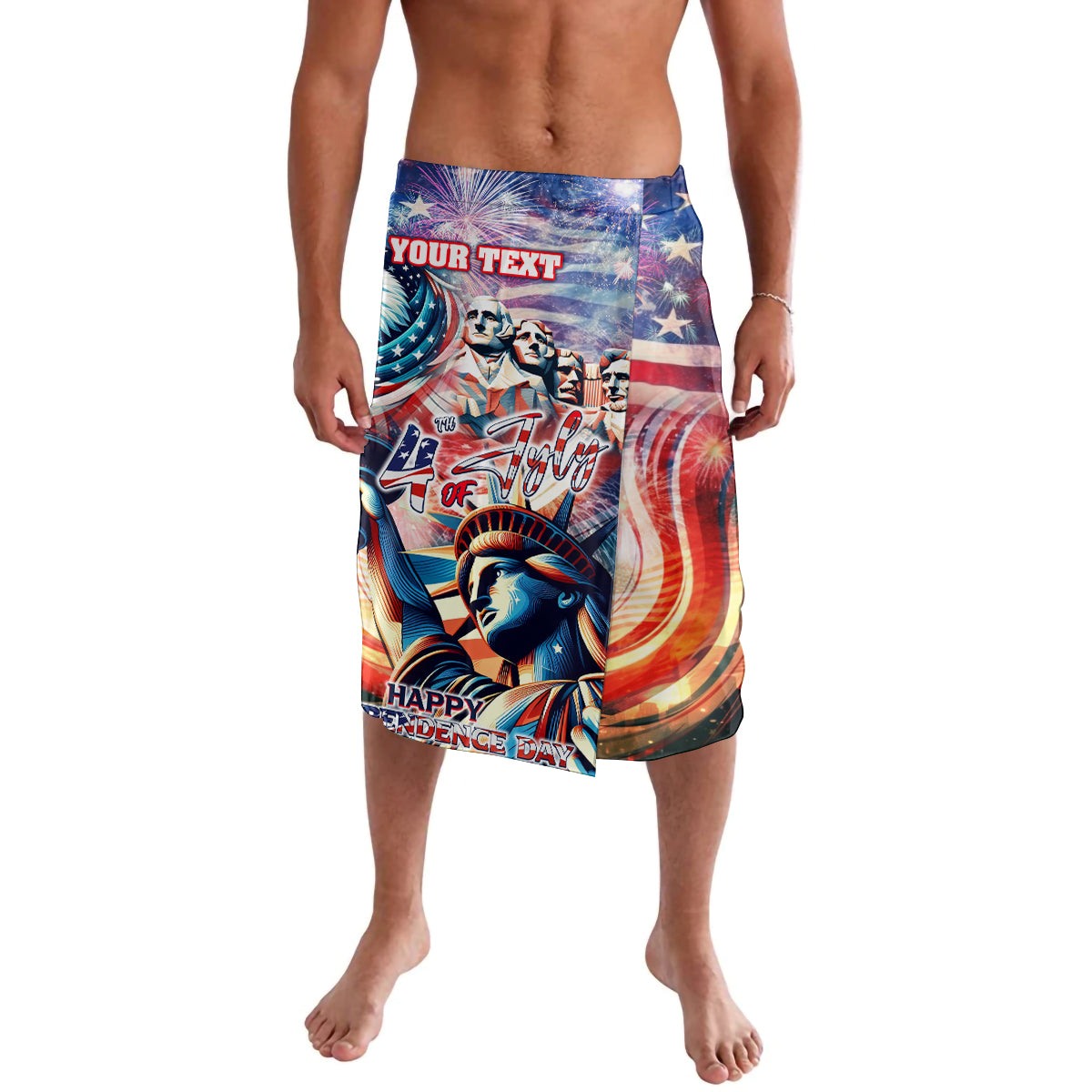 Personalized American Independence Day Lavalava 4th of July Statue of Liberty - Wonder Print Shop