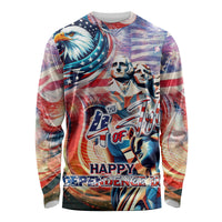 Personalized American Independence Day Long Sleeve Shirt 4th of July Statue of Liberty - Wonder Print Shop