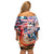 Personalized American Independence Day Off Shoulder Short Dress 4th of July Statue of Liberty - Wonder Print Shop