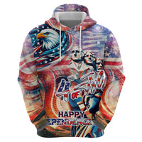 Personalized American Independence Day Zip Hoodie 4th of July Statue of Liberty - Wonder Print Shop