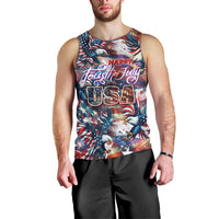 Happy Fourth of July Men Tank Top American Eagle Flag US Independence Day - Wonder Print Shop