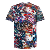 Happy Fourth of July Rugby Jersey American Eagle Flag US Independence Day - Wonder Print Shop