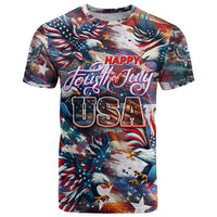 Happy Fourth of July T Shirt American Eagle Flag US Independence Day - Wonder Print Shop