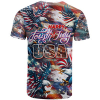 Happy Fourth of July T Shirt American Eagle Flag US Independence Day - Wonder Print Shop