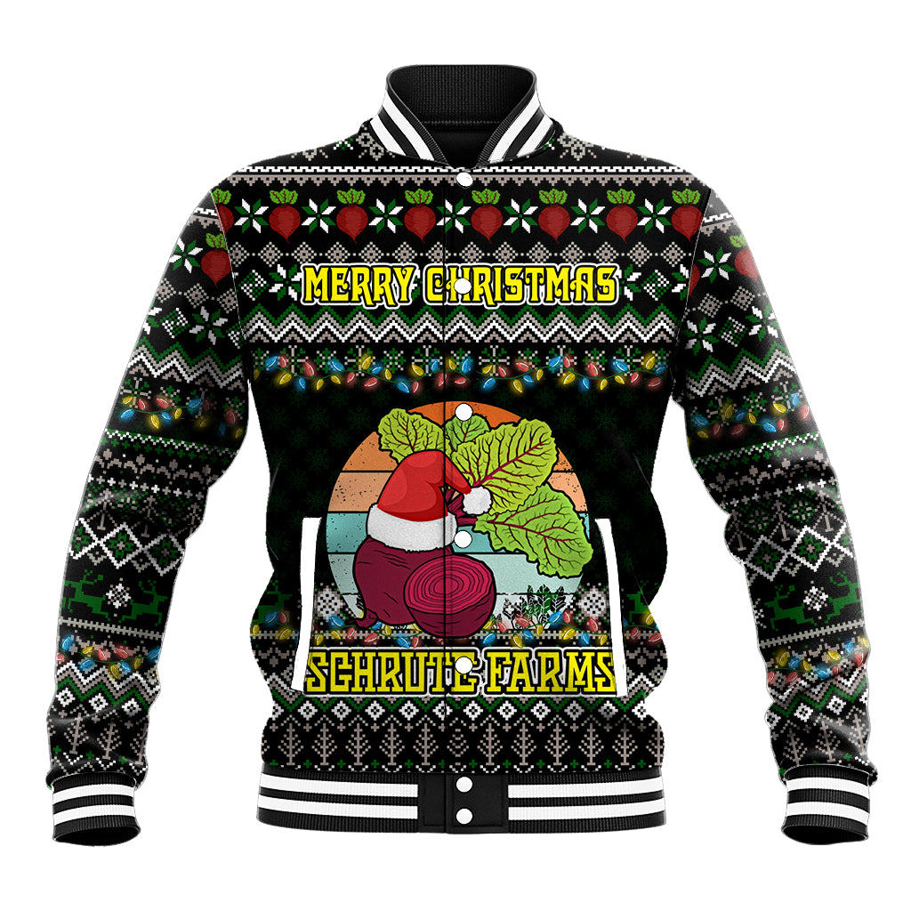 Merry Christmas Schrute Farms Baseball Jacket - Wonder Print Shop