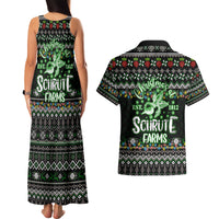 Merry Christmas Schrute Farms Couples Matching Tank Maxi Dress and Hawaiian Shirt - Wonder Print Shop