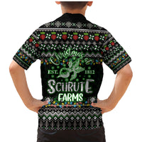 Merry Christmas Schrute Farms Family Matching Mermaid Dress and Hawaiian Shirt - Wonder Print Shop