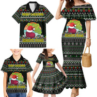 Merry Christmas Schrute Farms Family Matching Mermaid Dress and Hawaiian Shirt - Wonder Print Shop