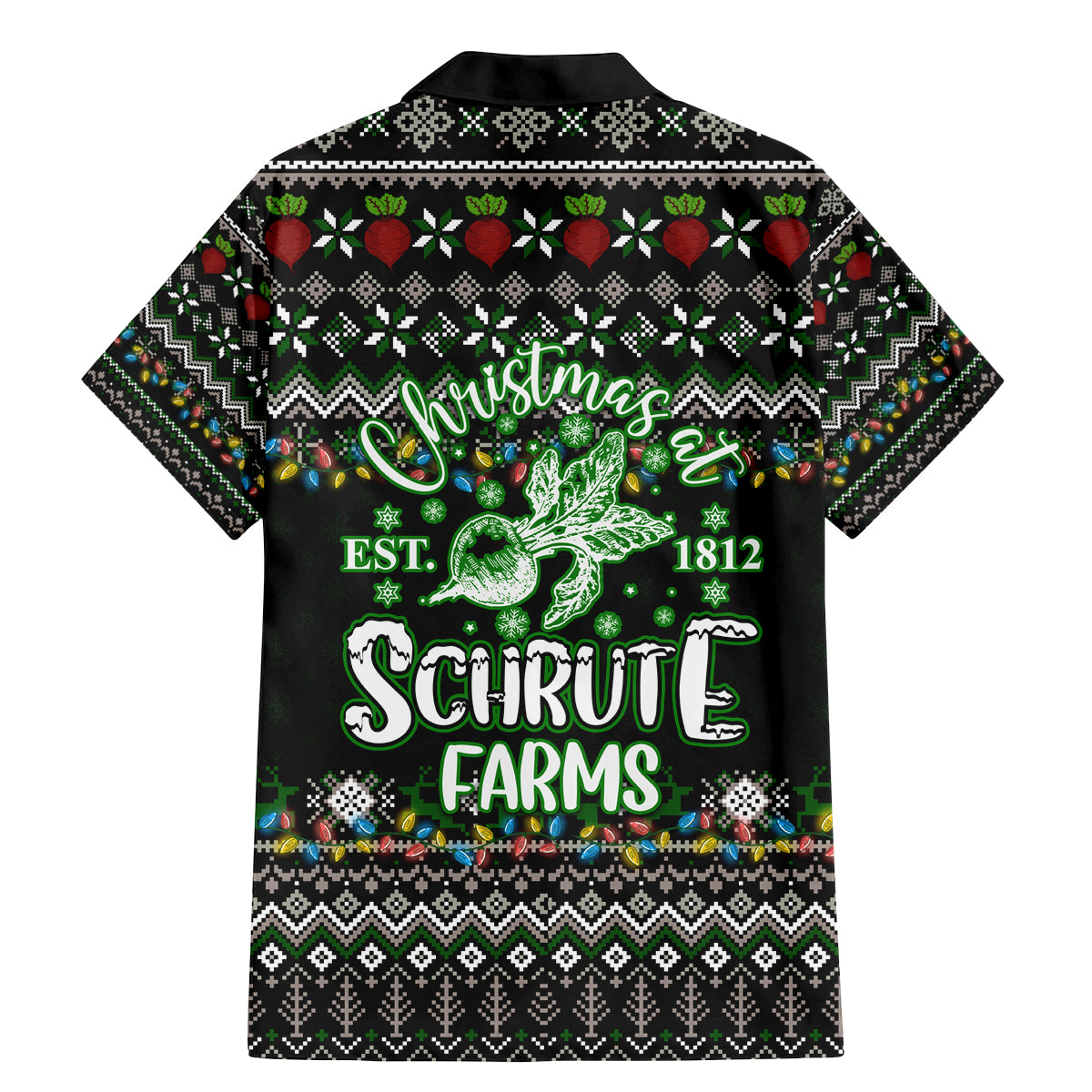 Merry Christmas Schrute Farms Family Matching Mermaid Dress and Hawaiian Shirt - Wonder Print Shop